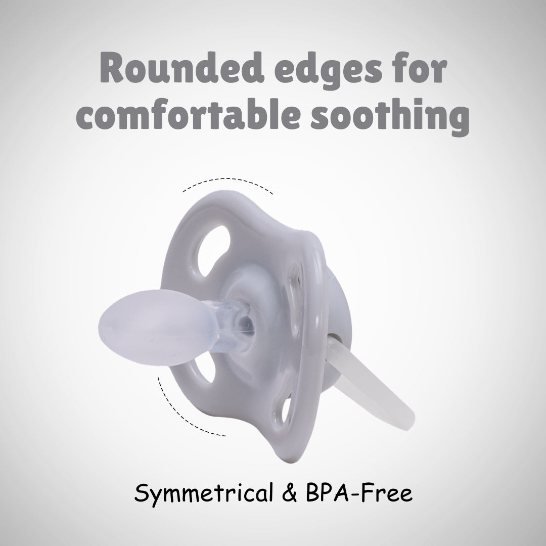 Adore Airo! The Symmetrical Pacifier that Glows in Dark with Storage Case- Grey