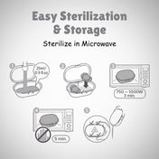 Adore Airo! The Symmetrical Pacifier that Glows in Dark with Storage Case- Grey