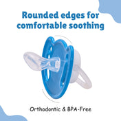 Adore Vento Jr - The Orthodontic Vented Pacifier with Multipurpose Storage Case - Blue