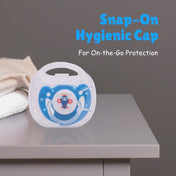 Adore Vento Jr - The Orthodontic Vented Pacifier with Multipurpose Storage Case - Blue