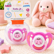 Adore Vento Jr - The Orthodontic Vented Pacifier with Multipurpose Storage Case - Pink