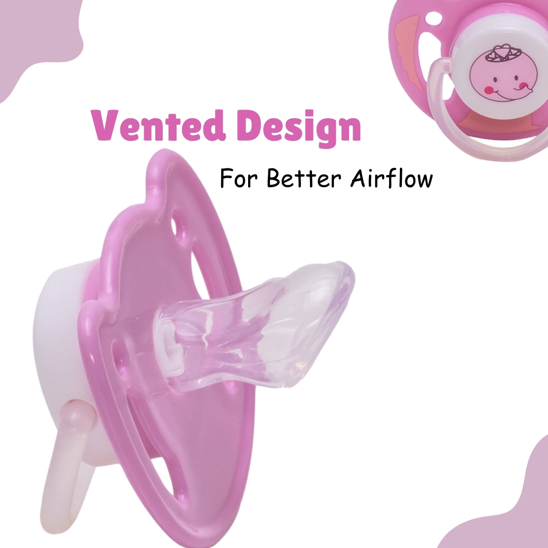 Adore Vento Jr - The Orthodontic Vented Pacifier with Multipurpose Storage Case - Pink