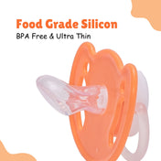 Adore Vento Jr - The Orthodontic Vented Pacifier with Multipurpose Storage Case - Orange