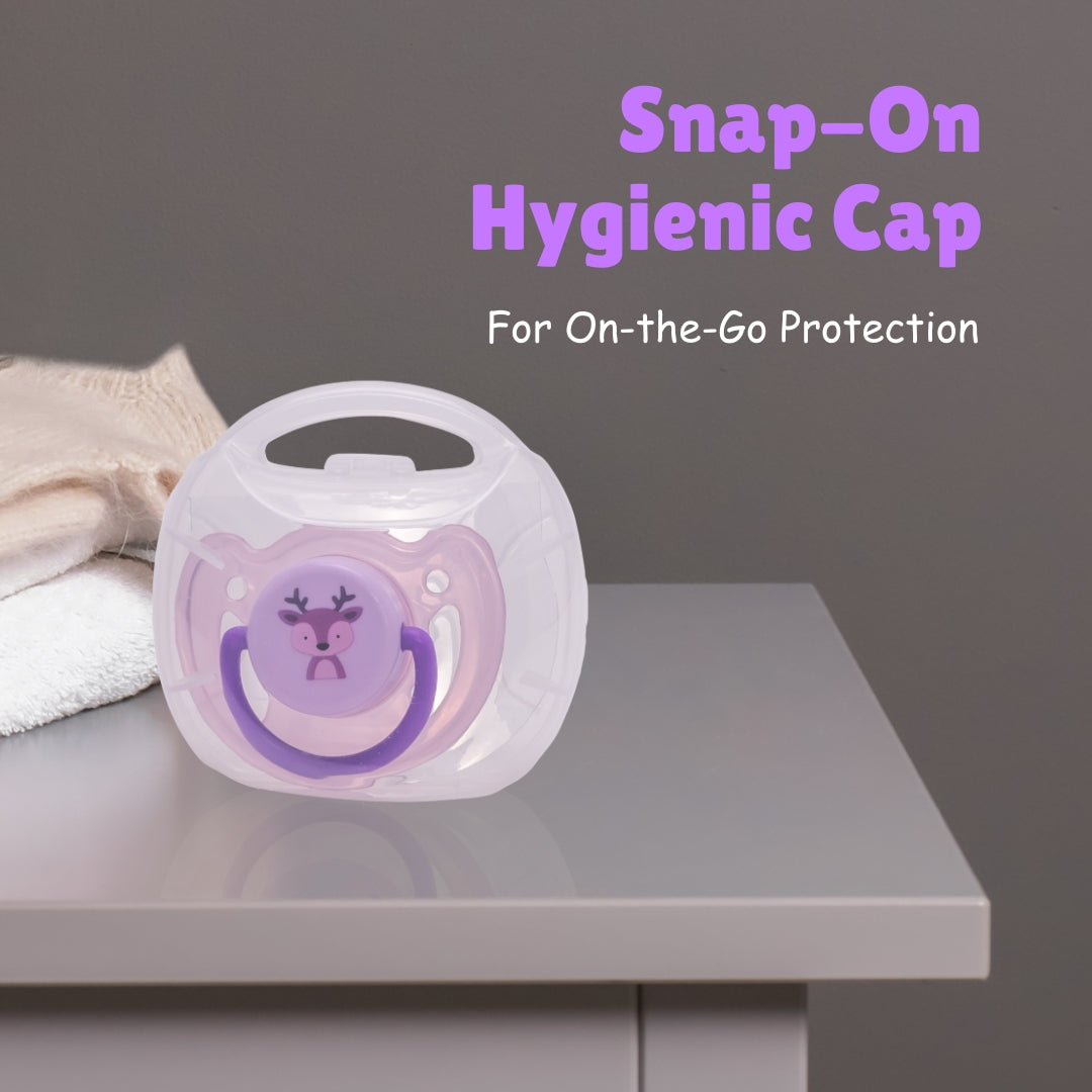 Adore Vento Snr - The Orthodontic Vented Pacifier with Multipurpose Storage Case - Purple