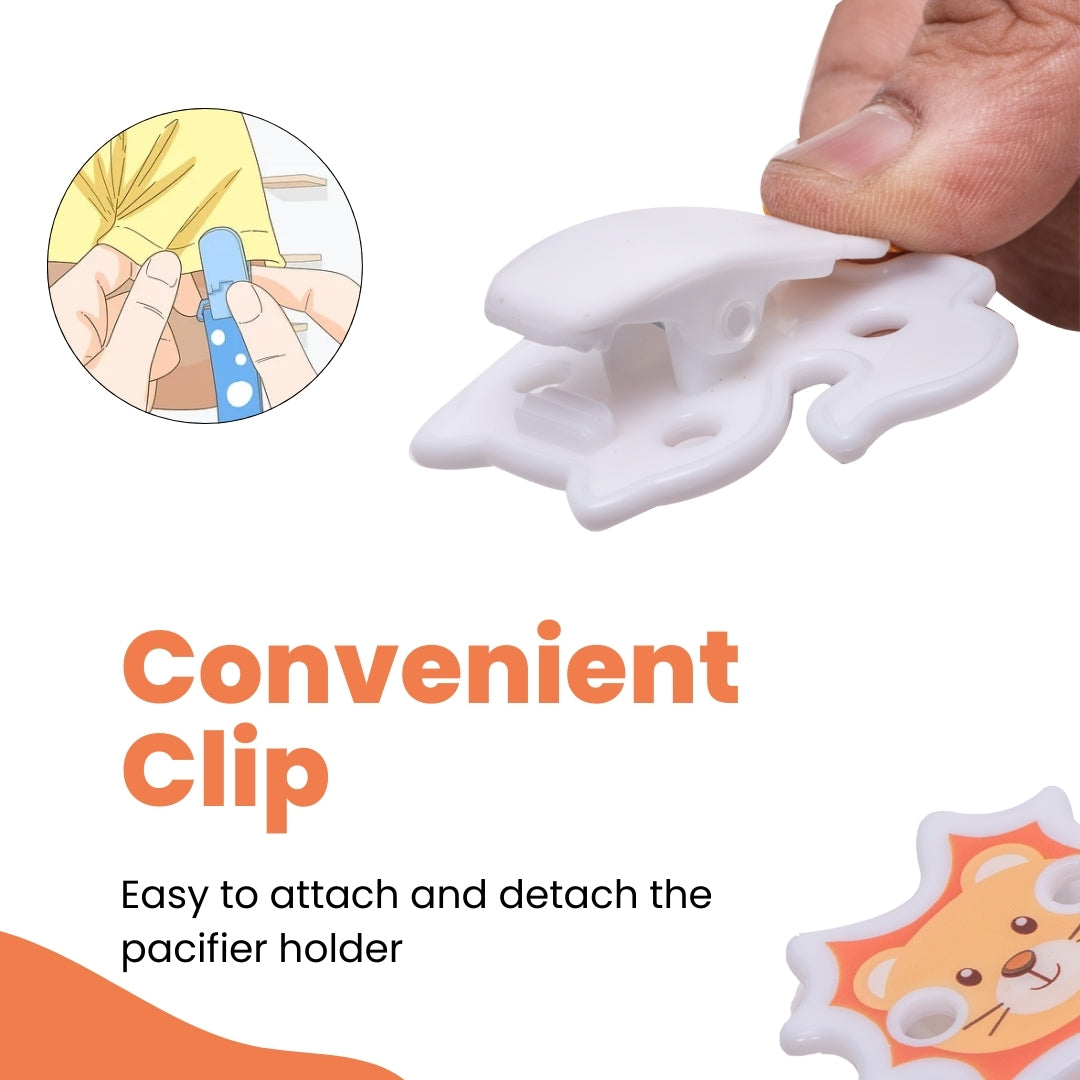 Adore Glitzy - The Animal Theme Pacifier Holder with Velcro- Tiger