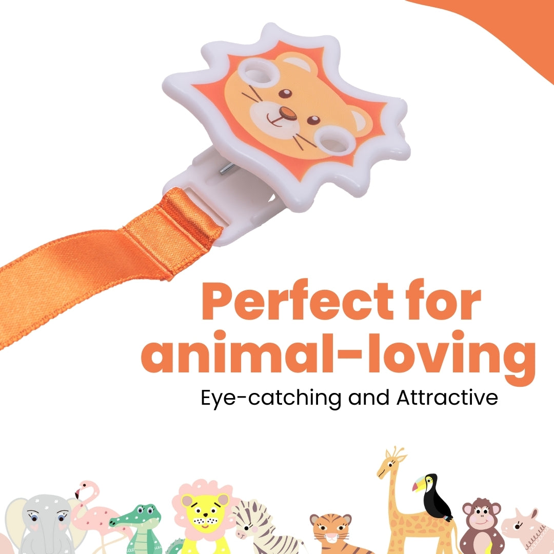 Adore Glitzy - The Animal Theme Pacifier Holder with Velcro- Tiger