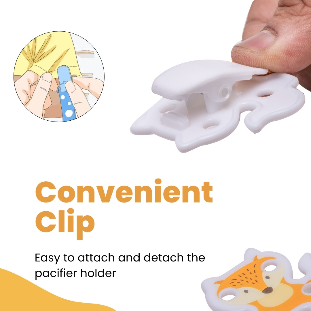 Adore Glitzy - The Animal Theme Pacifier Holder with Velcro- Fox