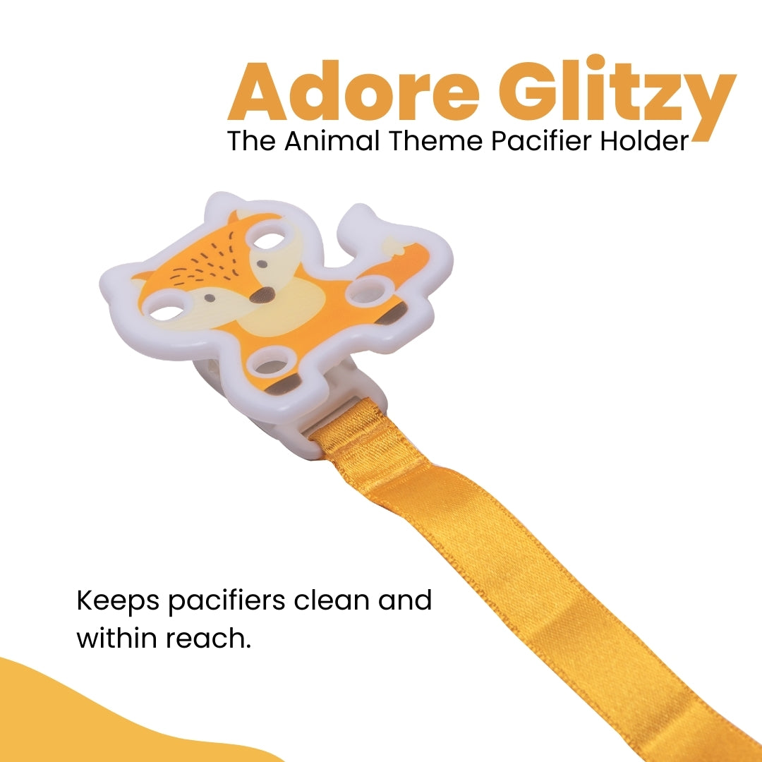 Adore Glitzy - The Animal Theme Pacifier Holder with Velcro- Fox
