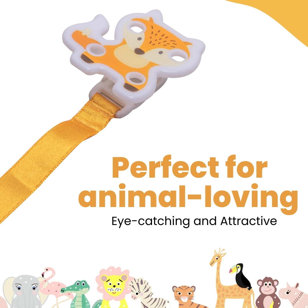 Adore Glitzy - The Animal Theme Pacifier Holder with Velcro- Fox
