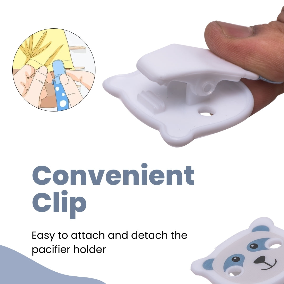 Adore Glitzy - The Animal Theme Pacifier Holder with Velcro- Bear