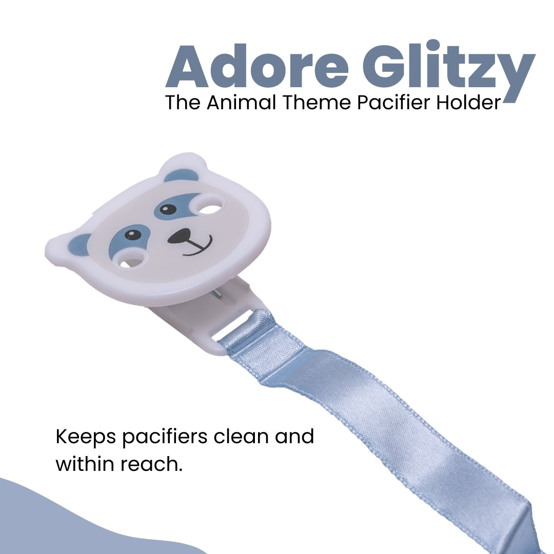 Adore Glitzy - The Animal Theme Pacifier Holder with Velcro- Bear