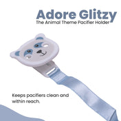 Adore Glitzy - The Animal Theme Pacifier Holder with Velcro- Bear