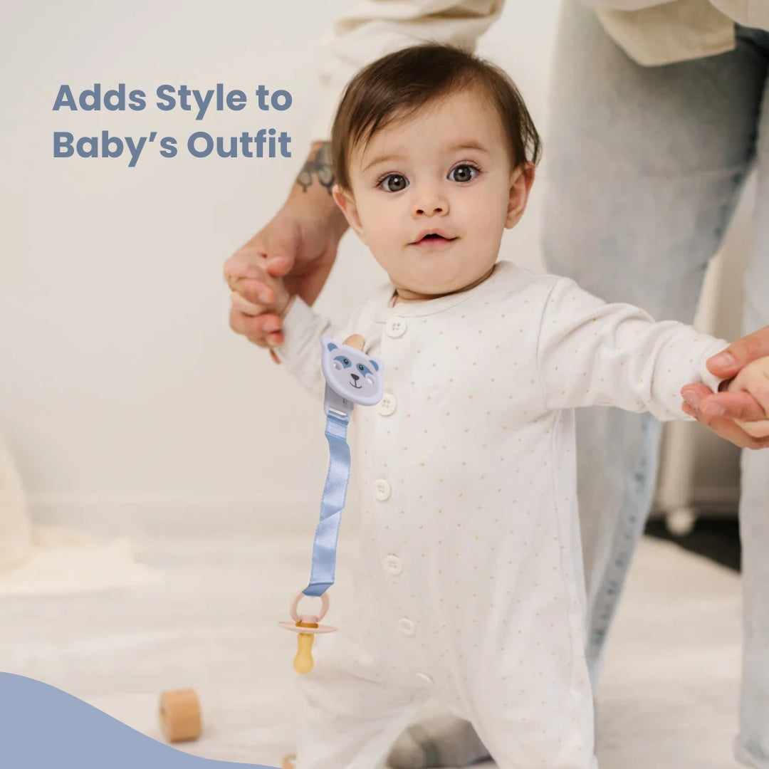 Adore Glitzy - The Animal Theme Pacifier Holder with Velcro- Bear