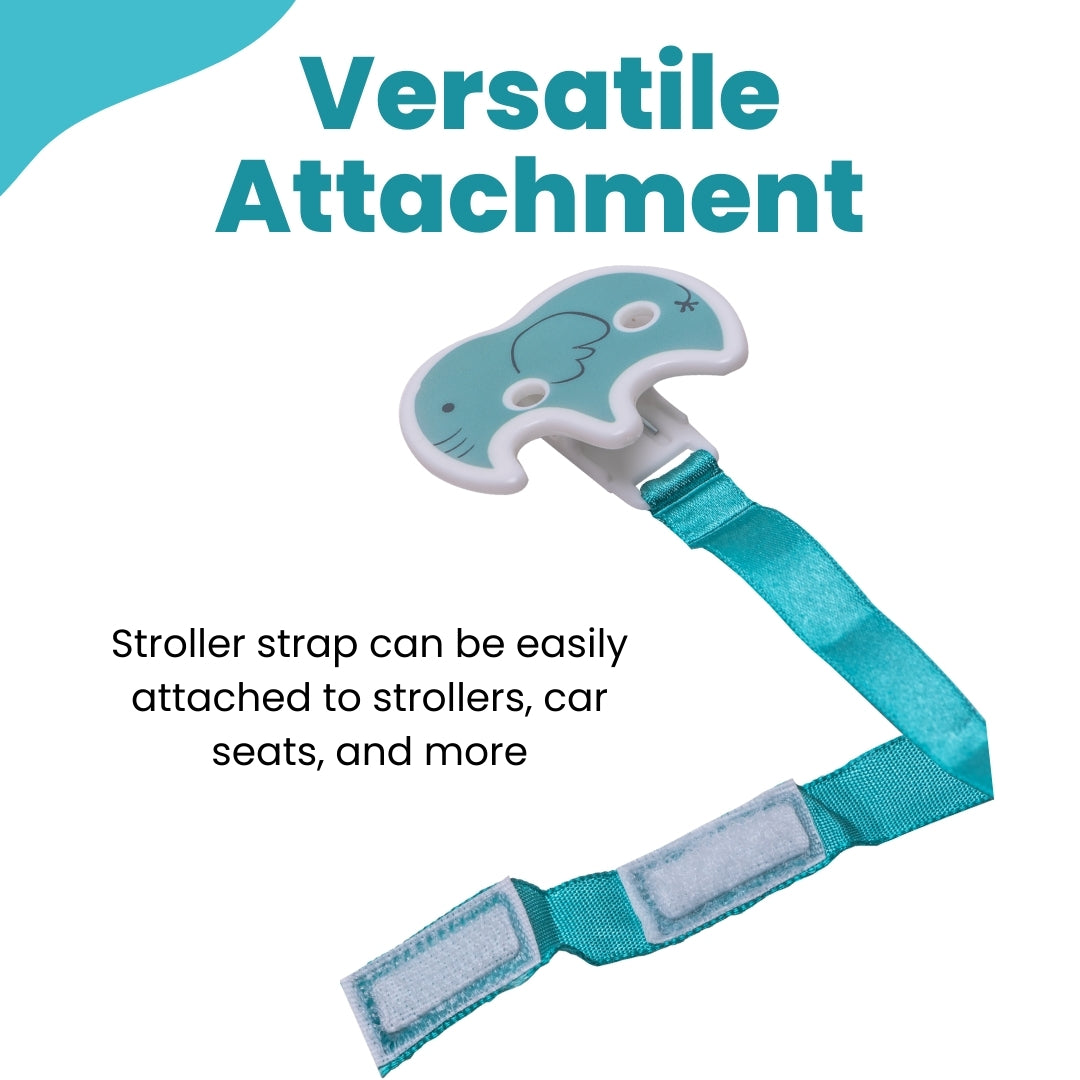 Adore Glitzy - The Animal Theme Pacifier Holder with Velcro- Elephant