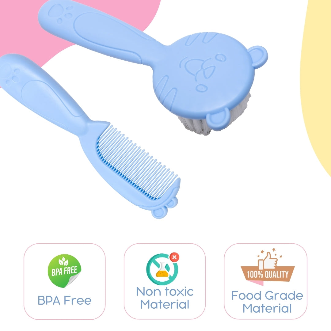 Adore Ted- The Teddy Design Brush and Comb set- Blue