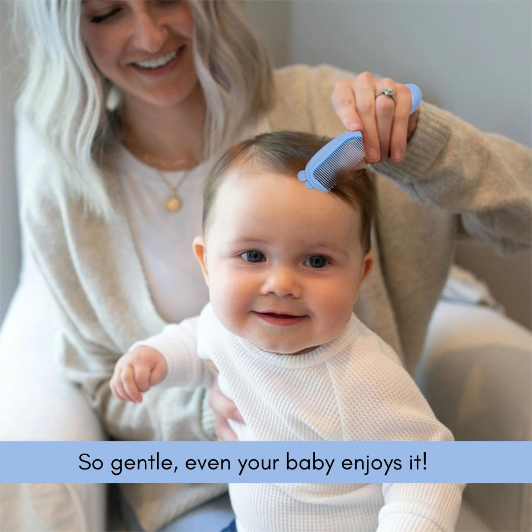 Adore Ted- The Teddy Design Brush and Comb set- Blue