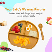 Adore Brillio Silicon Baby Feeding Set- Pack of 5 - Yellow