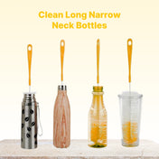 Adore Duece Long Handled Nylon Baby Bottle Cleaning Brush Kit Pack of 2 - Yellow