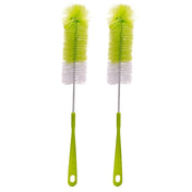 Adore Duece Long Handled Nylon Baby Bottle Cleaning Brush Kit Pack of 2 - Green