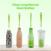 Adore Duece Long Handled Nylon Baby Bottle Cleaning Brush Kit Pack of 2 - Green