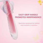 Adore Baby Training Toothbrush With Anti Choking Shield - Pink