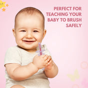 Adore Baby Training Toothbrush With Anti Choking Shield - Pink