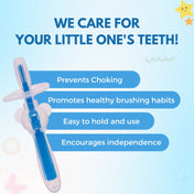 Adore Baby Training Toothbrush With Anti Choking Shield - Blue