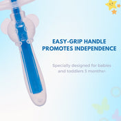 Adore Baby Training Toothbrush With Anti Choking Shield - Blue