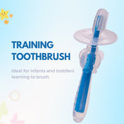 Adore Baby Training Toothbrush With Anti Choking Shield - Blue