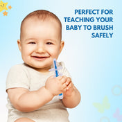 Adore Baby Training Toothbrush With Anti Choking Shield - Blue