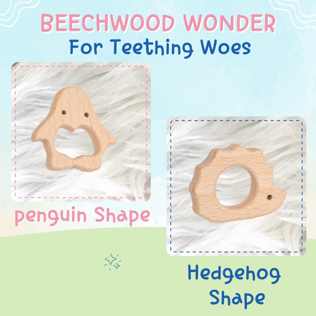 Adore Wohoo! Wooden Teethers- Pack of 2- Clown+ Snail
