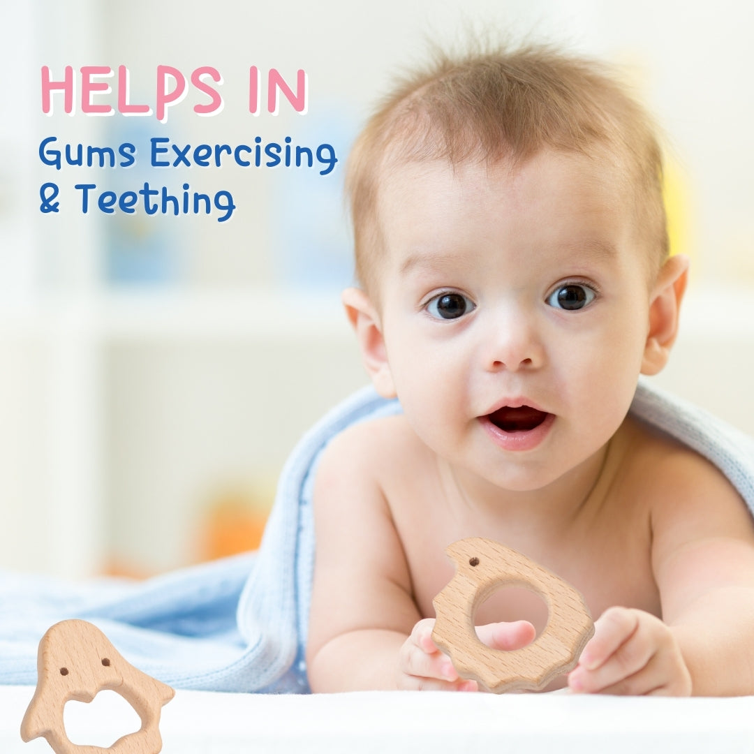 Adore Wohoo! Wooden Teethers- Pack of 2- Clown+ Snail