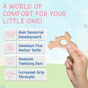 Adore Wohoo! Wooden Teethers- Pack of 2 - Bunny+ Kangaroo