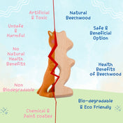 Adore Wohoo! Wooden Teethers- Pack of 2 - Bunny+ Kangaroo