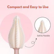 Adore Advanced PRACTO-The Smart Travel Bottle Cleaning Brush Kit & Drying Rack with Storage Case - Pink