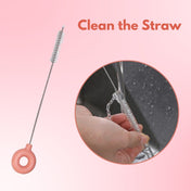 Adore Advanced PRACTO-The Smart Travel Bottle Cleaning Brush Kit & Drying Rack with Storage Case - Pink