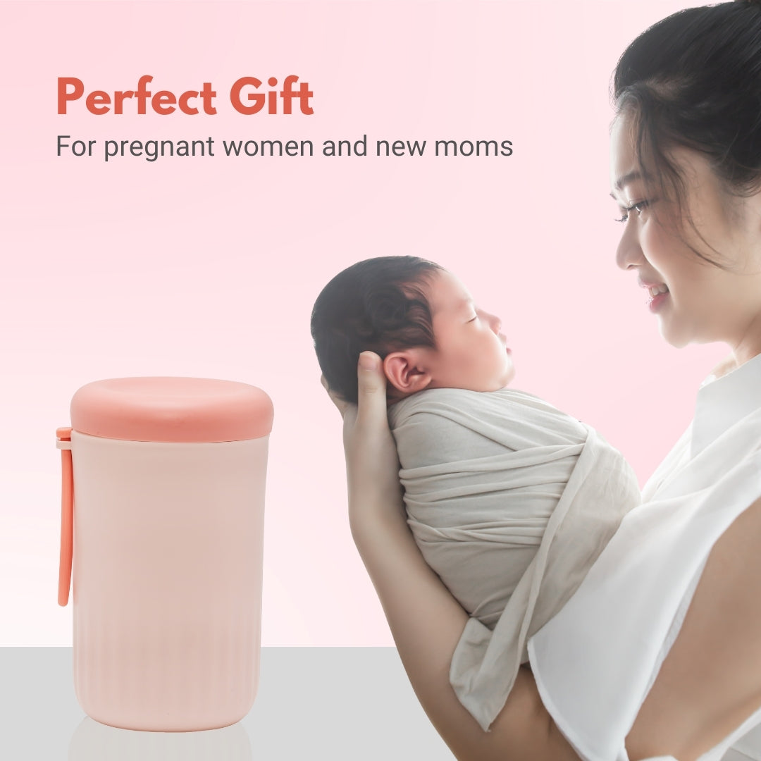 Adore Advanced PRACTO-The Smart Travel Bottle Cleaning Brush Kit & Drying Rack with Storage Case - Pink