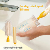 Adore Advanced PRACTO-The Smart Travel Bottle Cleaning Brush Kit & Drying Rack with Storage Case - Yellow