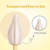 Adore Advanced PRACTO-The Smart Travel Bottle Cleaning Brush Kit & Drying Rack with Storage Case - Yellow