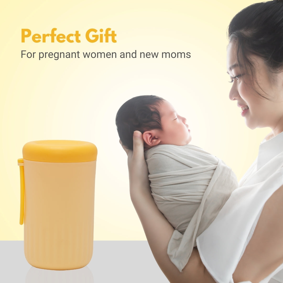 Adore Advanced PRACTO-The Smart Travel Bottle Cleaning Brush Kit & Drying Rack with Storage Case - Yellow