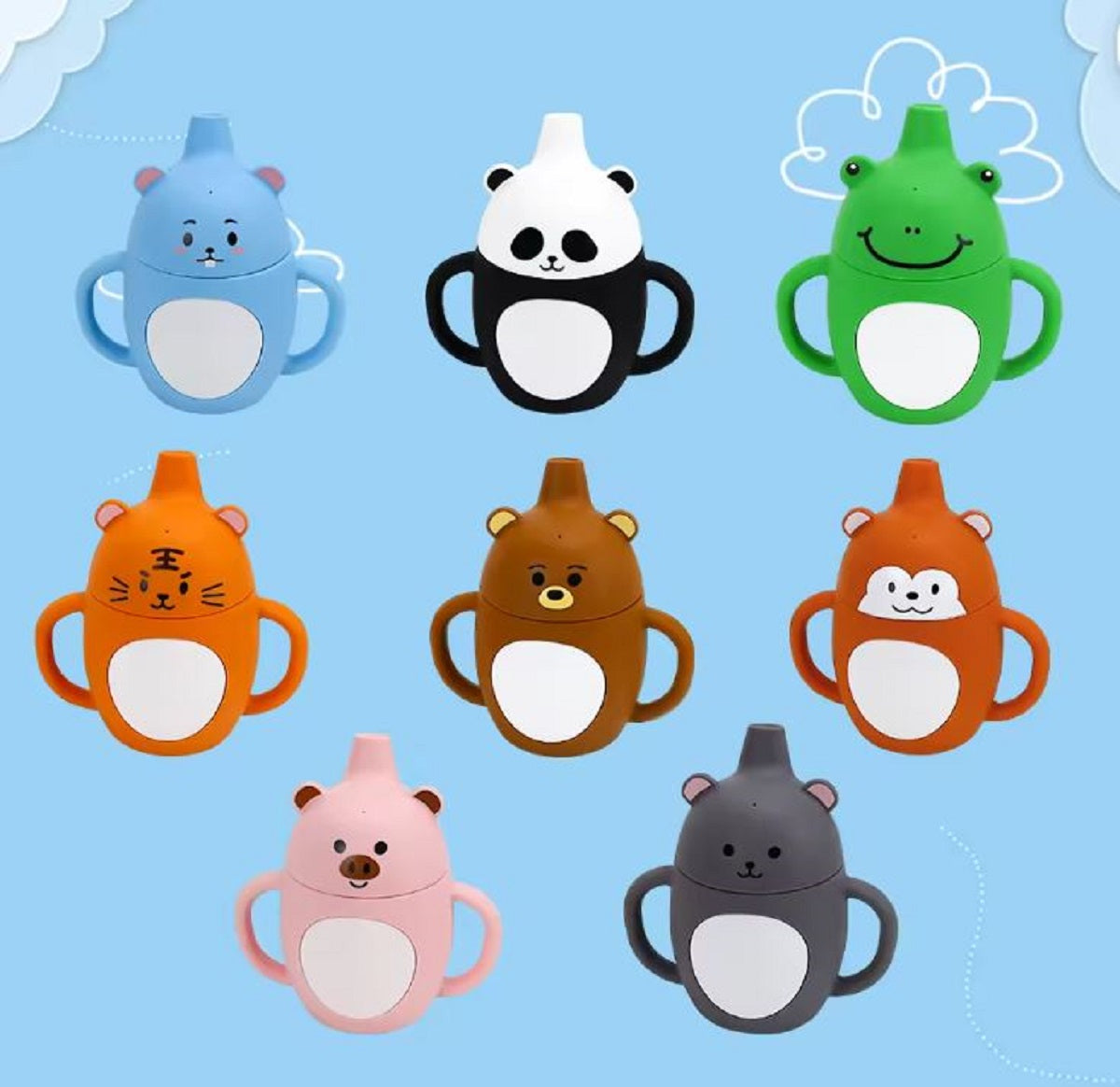 Adore Skippy Character Hood Silicone Spout Sipper with Handle 180ml - Monkey