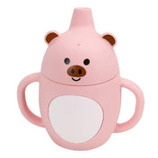 Adore Skippy Character Hood Silicone Spout Sipper with Handle 180ml - Pink Teddy