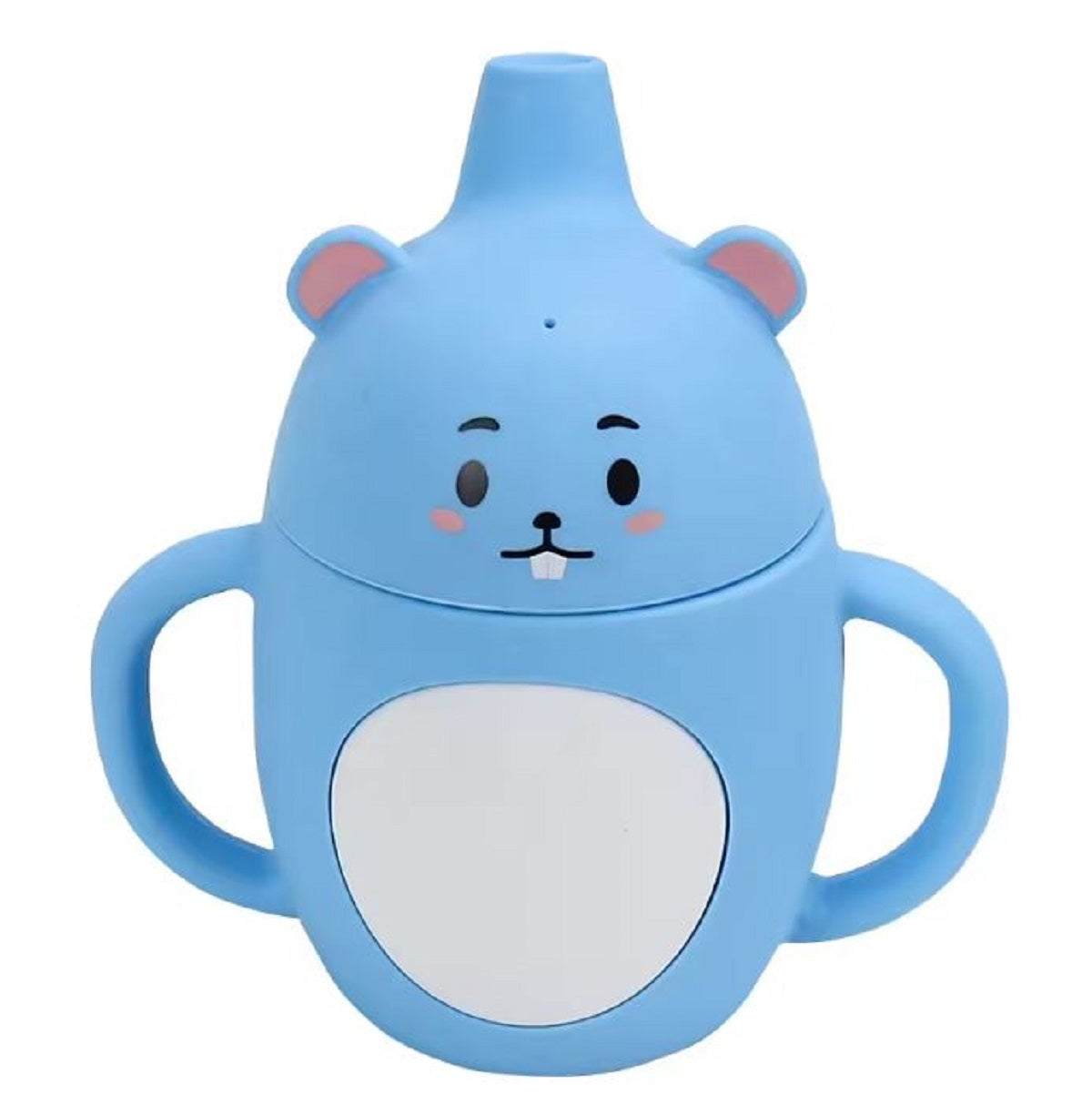 Adore Skippy Character Hood Silicone Spout Sipper with Handle 180ml - Blue Teddy