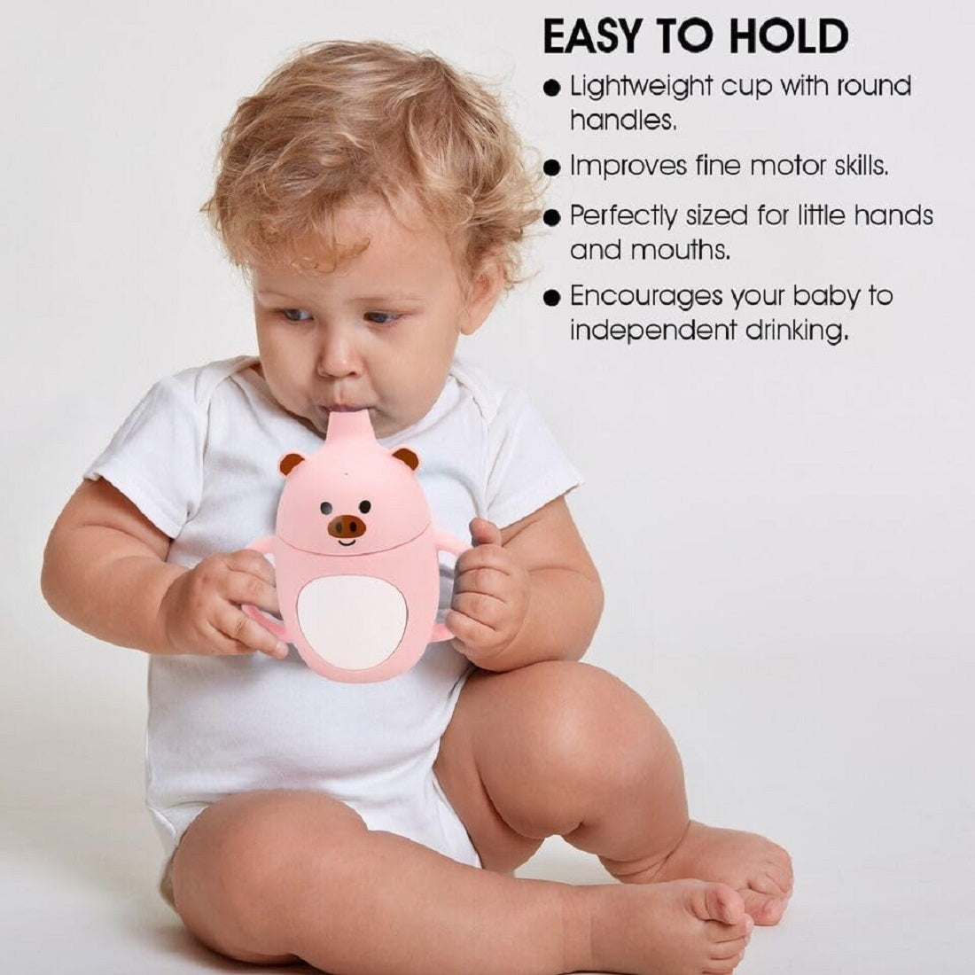 Adore Skippy Character Hood Silicone Spout Sipper with Handle 180ml - Blue Teddy