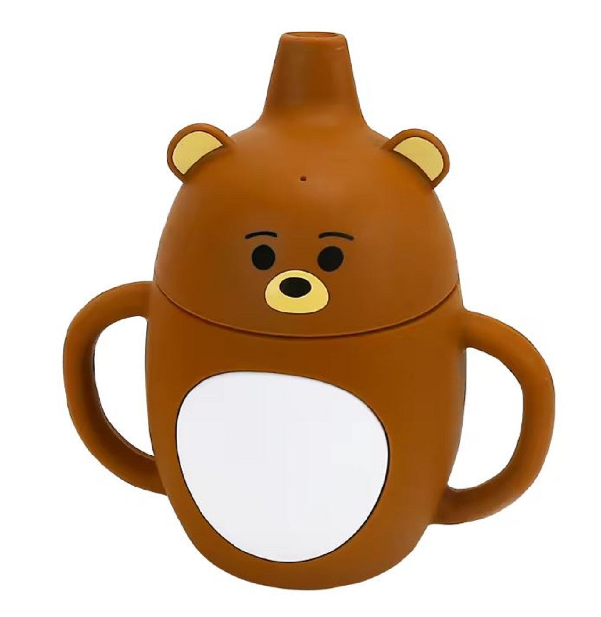 Adore Skippy Character Hood Silicone Spout Sipper with Handle 180ml - Brown Teddy