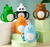 Adore Skippy Character Hood Silicone Spout Sipper with Handle 180ml - Brown Teddy