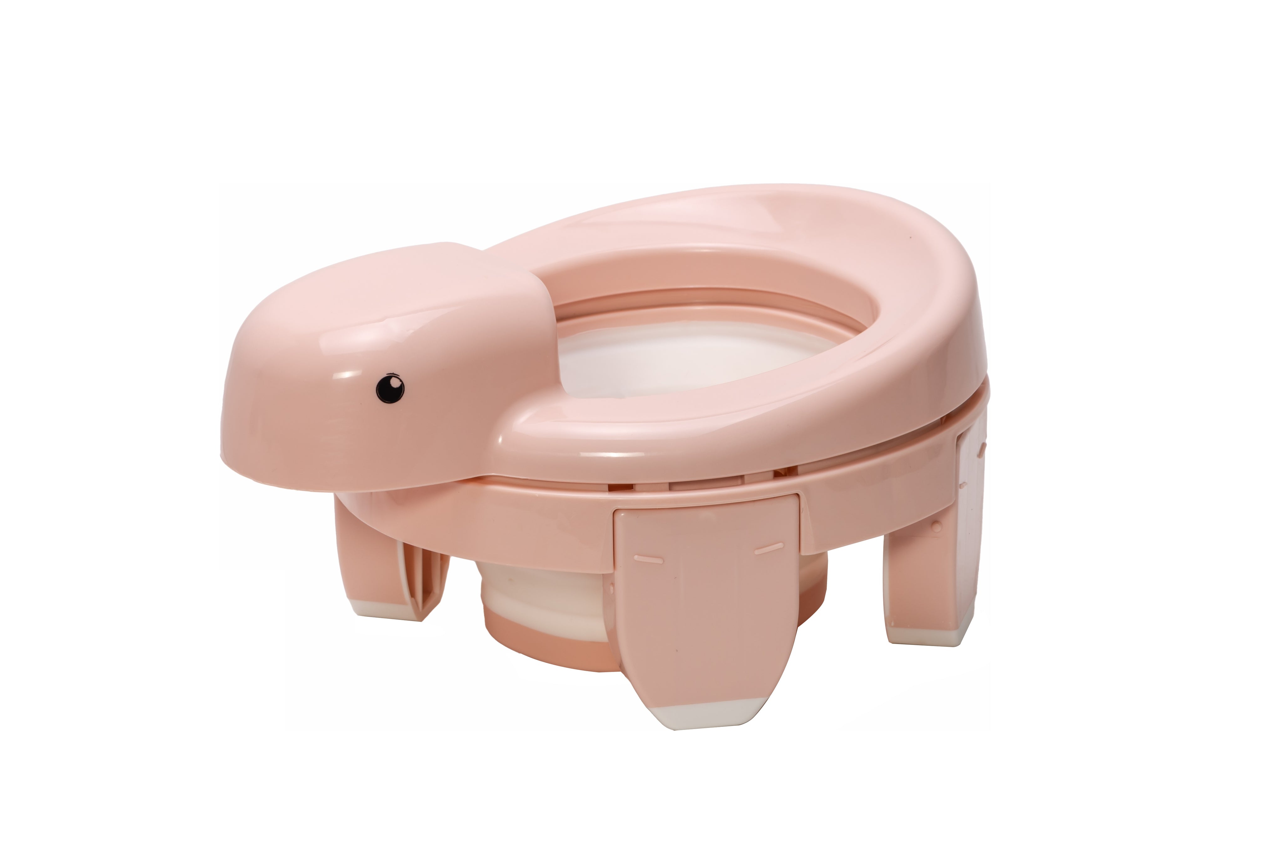 Adore Turtle 4 in 1 Potty Trainer with First Ever Bio Degradable Baby Potty Chair Liner  20 Bags - Pink