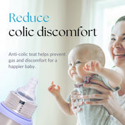 Adore Magnus! Premium Wideneck Stainless Steel Feeding Bottle with anti-colic teat and Handle 250ml - Green Dino