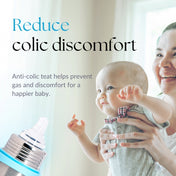 Adore Magnus! Premium Wideneck Stainless Steel Feeding Bottle with anti-colic teat and Handle 250ml - Blue Toucan