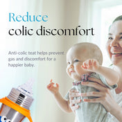 Adore Magnus! Premium Wideneck Stainless Steel Feeding Bottle with anti-colic teat and Handle 250ml - Orange Dino